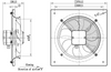 AXF250B - Axiálny odťahový ventilátor 250 mm